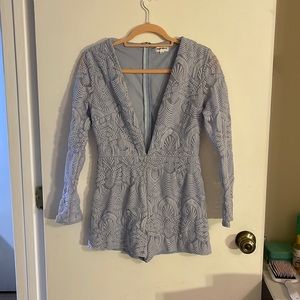 Light Blue Long Sleeve Romper